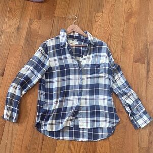 Plaid Women’s Shirt in Blue and White